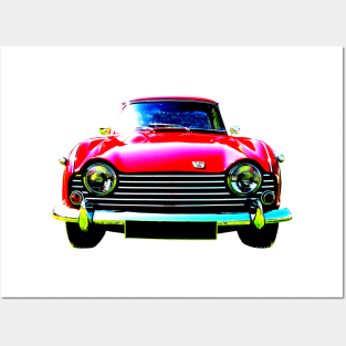 Triumph TR5 1960s British classic car red Posters and Art